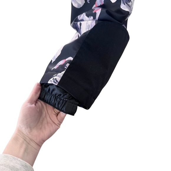 Obermeyer Malta Insulated Snow Ski Snowboard Pants Black Floral Size 12 - Picture 5 of 16